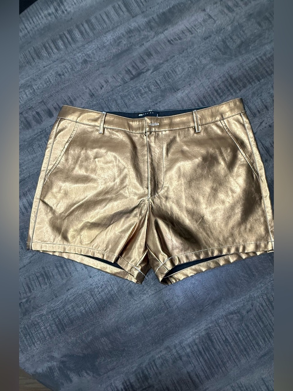 Men's Metallic Gold Hybrid Shorts